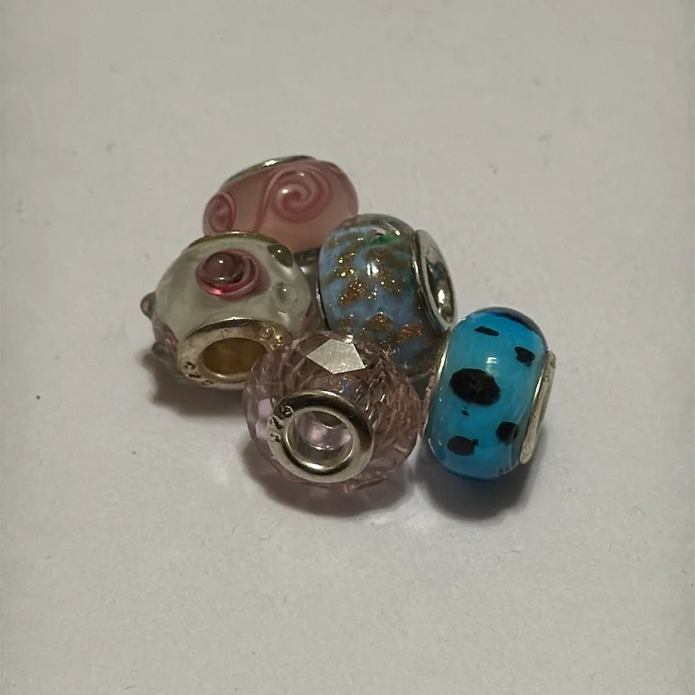 Sterling silver 925 beautiful Charm beads preowned set - Picture 4 of 10